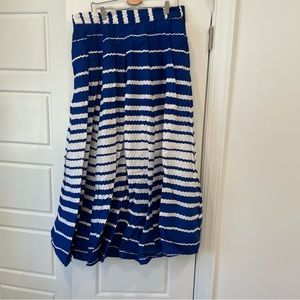 Francis + Benedict Blue Stripe Maxi Skirt size L